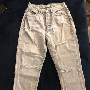 Distressed Mom Jeans